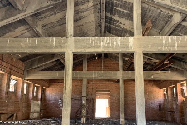 Εσωτερικό κτιρίου παραγωγής ενέργειας